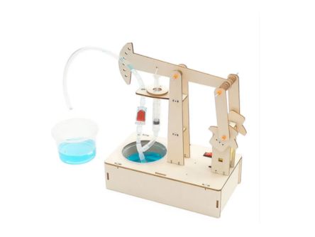 Wooden Oil Pump STEM Kit DIY Oil Rig Educational Oil Rig Model Toy for Kids Wooden Oil Pumping Set - Image 3