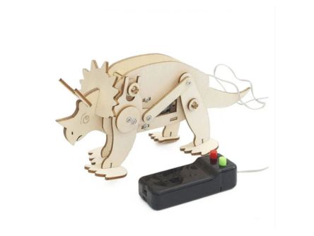 DIY Wooden Triceratops RC Kit 3D Wooden Triceratops STEM Kit DIY 3D Wooden Triceratops RC Dinosaur
