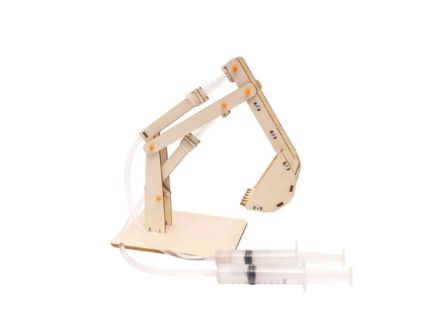DIY Hydraulic Excavator Kit Wooden Excavator STEM Kit Hydraulic Digger STEM Kit Two-Degree Motion Hydraulic Excavator STEM Kit
