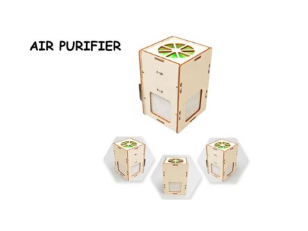 DIY Air Purifier STEM Kit Wooden Model Kids Science Toy Technology DIY Physics Building Blocks Kit - Image 4