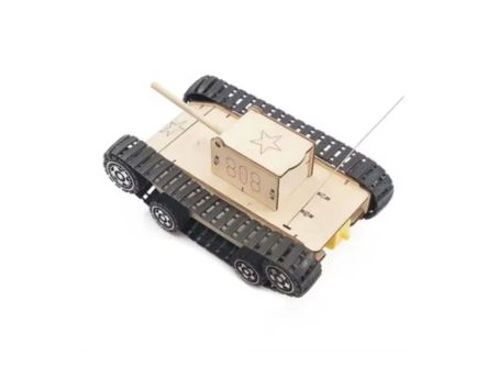 DIY Electric Tank STEM Kit STEM Science Project Education DIY Kit Electric Tank Wooden Model Robot Construction Sets Electric Educational STEM Kit Science Project Kit Technological